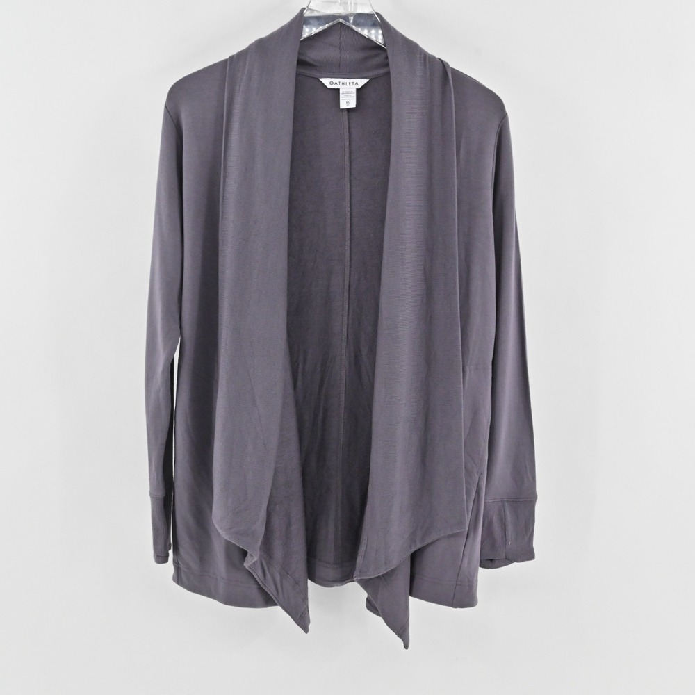 Athleta Womens Pranayama Restore Wrap Cardigan Size‎ XS Dusk Violet Cozy Soft